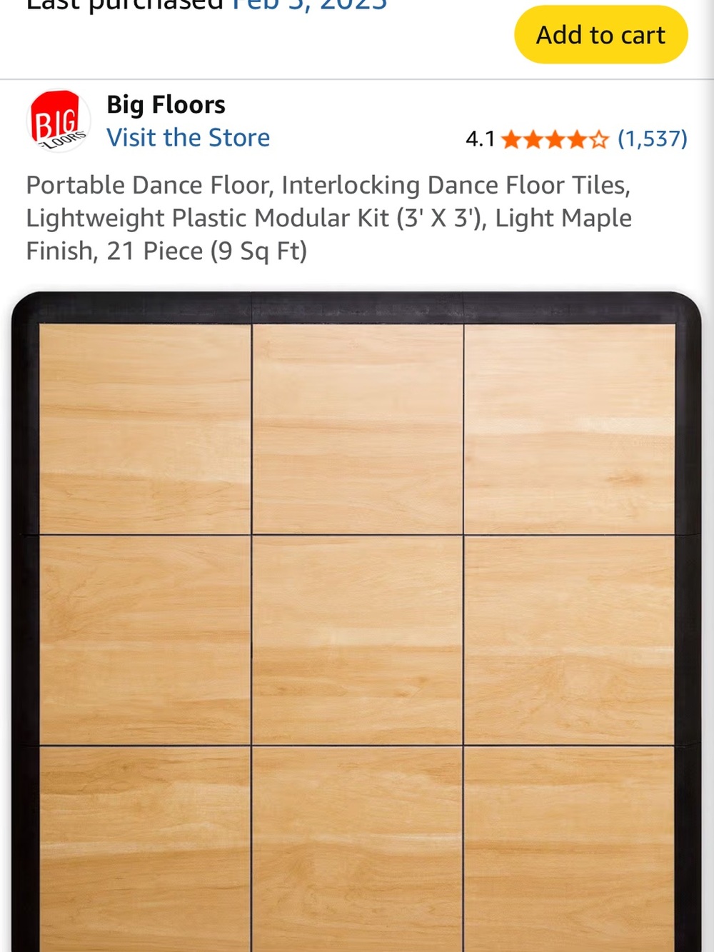 Wood-Pattern Dance Floor Mat with Black Border Tap Dance Ballet Practice Pad